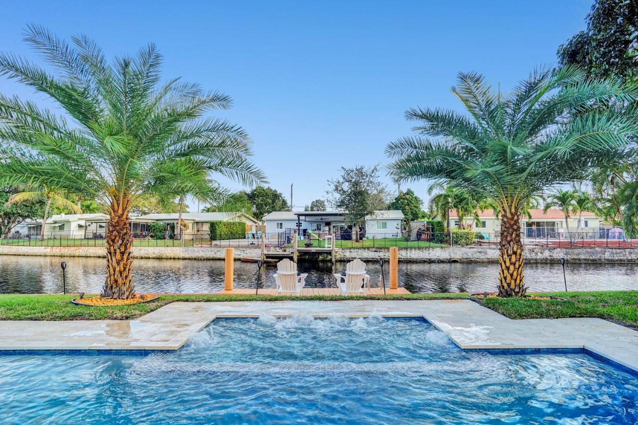 New! Waterfront Heated Pool & Jacuzzi 2 Mi To Beach - Fishing Pier Relaxing Spa & Hammock Fort Lauderdale Eksteriør billede