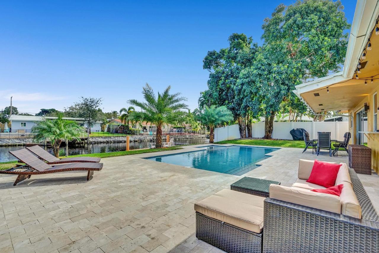 New! Waterfront Heated Pool & Jacuzzi 2 Mi To Beach - Fishing Pier Relaxing Spa & Hammock Fort Lauderdale Eksteriør billede